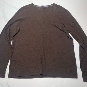 Dark Brown Banana Republic Long Sleeve (Soft Wash Tee; Size: Large)